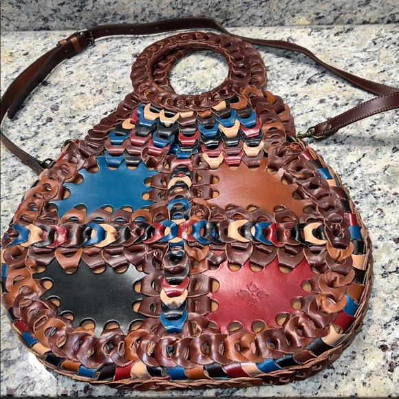 Patricia Nash Pisticci Chainlink Leather Turquoise Multi - Picture 5 of 10